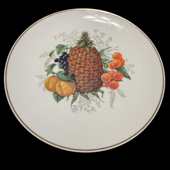 Vintage Jaeger Co. Bavaria Crown E&R Salad Plates (5) with Fruit Motif - Picture 2 of 7